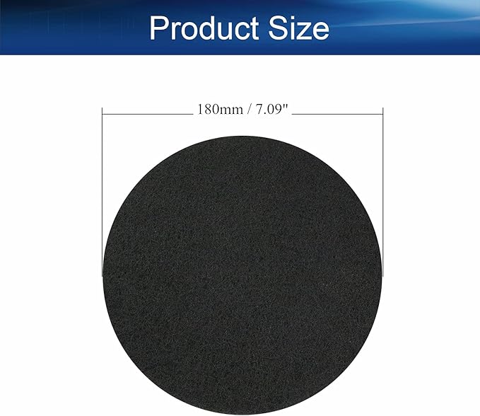 Auniwaig 7 Inch 1200-Grit Scrubber Scouring Pads Drill Power Brush Scuffing Disc Hoop and Loop Surface Conditioning Disc for Bathroom & KitchenTile Cleaning Gray 2Pcs