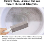 2 Pack Pumice Stone for Bowl Cleaning with Handle, Scouring Stick Removes Hard Water Rings, Calcium Buildup and Rust for Cleaning Toilet, Bathroom, Kitchen Sink, Grill (Gray)