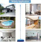 YONILL Deck Brush with Long Handle - Floor Scrub Brushes for Cleaning Shower, Stiff Bristle Scrubbing Brush, 50" Floor Scrubber Brush for Bathroom, Bathtub, Tub, Tile Floors, Garage and Patio