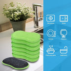HOMEXCEL 12 Pack Multi-Purpose Scrub Sponges Kitchen Dish Sponge Non-Scratch Microfiber Sponge for Efficiently Cleaning Dishes Pots Pans Green