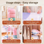4 Pack Vacuum Storage Bags, Space Saver Bag Vacuum Seal Bags for Clothing Travel Moving Blankets Pillows Storage and Organization, Hand Pump Included(100 X 70 cm)