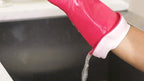 Casabella Premium Waterblock Reusable Household Cleaning Gloves, Medium, Pink (Pack of 2)