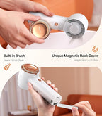 TORRAS Fabric Shaver Lint Remover, Rechargeable Electric 3-Speed Sweater Shaver Remove Fuzz, Pilling for Cashmere, Wool, Coat, Furniture, Clothes depiller with Replacement Blades, Pearl White