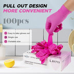 FINITEX Nitrile Disposable Latex-Free Gloves - 3.5mil 100/1000PCS Powder-Free Latex Free Cleaning Medical Exam Food Gloves