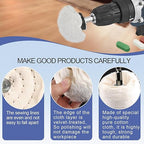 Neeki 14pcs Drill Polishing Wheel and Polishing Compound, Soft Drill Brush with 1/4 Hexagonal Shank, Suitable for Metal, Stainless Steel, Jewelry, Wood, Ceramic, Glass, etc.