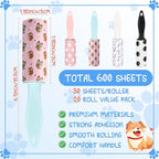 Hushee 20 Pcs Bulk Mini Lint Roller for Pet Hair and Clothes Lint Roller Travel Size Removers Sticky Removing Tool for Travel, Gift Bags, Furniture, Car Seat