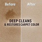 Carpet Cleaner Concentrate + Free Scouring brush – USA Made Enzymatic Citrus Formula for Carpets, Rugs & Upholstery – Eco-Friendly Pet Safe Deep Cleaner