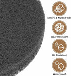 HARFINGTON 24pcs Scrubber Scouring Pads 1200 Grits 5 Inch Drill Power Brush Hoop and Loop Surface Conditioning Disc Drill Scuffing Disc Scrub Pads for Home Kitchen Cleaning, Light Gray