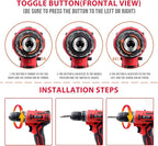 jar-owl 21V Powerful Brushless Motor, 319 In-lb Torque, 0-1350RMP Variable Speed, 10MM 3/8'' Keyless Chuck, 25+1 Clutch, 1.5Ah Li-Ion Battery & Charger for Home Tool Kit