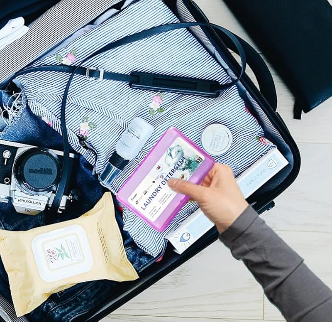 Laundry Detergent Sheets | Ultra-Portable| travel size | 96 Loads, 5-Second Dissolve | TSA-Approved & Eco-Friendly | 2X Stain Removal Tech | HE Safe, Fresh Botanical Scent