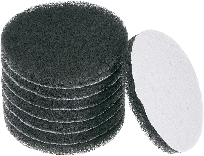 HARFINGTON 8pcs Drill Power Brush 4 Inch Tile Scrubber Scouring Pads 1500 Grit for Bathroom Kitchen Household Cleaning