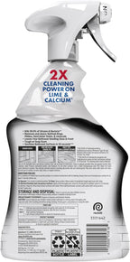 Lysol Power Limescale Remover Bathroom Cleaner Spray, Hard Water Stain Remover, Disinfecting Multipurpose Cleaner for Shower & Bathtub, Tough on Lime & Calcium, 0% Bleach, Atlantic Fresh Scent, 32oz