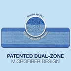 Bona Mop Microfiber Cleaning Pad for Hardwood & Hard Surface Floors - Value 3-Pack - For Use With Bona Mops - Dual Zone Cleaning