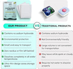 Zero Trace Dishwasher Detergent Eco-Friendly Sheets for Dish Washing - Plant Powered Technology - Lemon Scent - 60 Loads