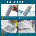 Emycool Pumice Stone Toilet Bowl Cleaner, 5 Pack Toilet Pumice Stone with Handle for Toilet Cleaning, Bathtubs, Sinks, Swimming Pools, Grills