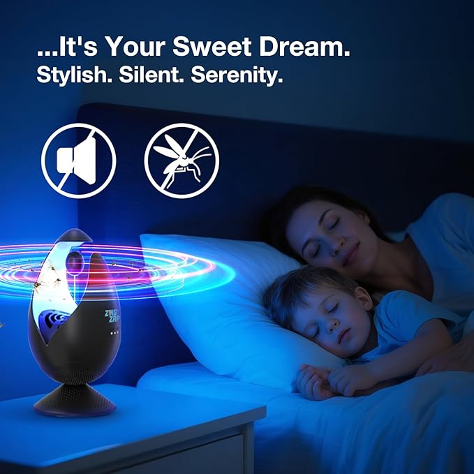 ZingZap Mosquito Magnet Trap with Double-Bait, 2X More Effective Lures and Catches Mosquitoes &Gnats, Mosquito Trap, Dusk/Dawn Smart Auto-Switch, Non-Toxic and Safe