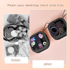 Hair Tie Organizer, Small Portable Hair Accessories Storage Can Be Stackable Or Hung On The Wall, Small Items Holder Hair Tie Organizer for Jewelry Hair Stuff Hair Clip Cotton Swab