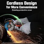 Cordless Brush Angle Grinder Kit, 19500rpm Mini Electric Angle Grinding Tool with 2pcs 16.8V 2000mAh Batteries and 5-Cutting Discs, Grinder Handheld Cutter for Metal Wood