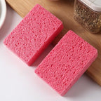 12 - Pack Non-Scratch Scrub Sponges - Sponges for Dishes and Washing Dishes, Cleaning Sponges for Kitchen Home Bathroom Cars, Funny Cut-Outs DIY for Kids (Pink)