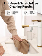 Fantasticlean Microfiber Cleaning Cloth Roll -150 Pack, Tear Away Microfiber Towels, 12" x 12", Reusable, Washable, Ultra Absorbent Dishcloth for All-Around Cleaning Supplies (Tan & Beige)