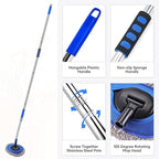 Wall Cleaner, Max 66'' Wall Mop with Long Handle, Ceiling Dust Mop with 15° Labor-Saving Elbow Extension Pole, Baseboard Duster Washer Scrubber, High Reach Window Cleaning Brush, Roof Cleaning Tool-GY