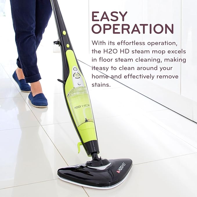H2O HD 3-in-1 Steam Mop and Handheld Steam Cleaner For Floor Cleaning, Hardwood Floors, Grout Cleaner, Upholstery Cleaner, Tiles and Carpets