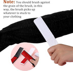 Foldable Lint Brush for Clothes, 4 Pcs Portable Travel Size Lint Remover Brush Reusable Mini Compact Lint Removal Tool for Furniture Couch Sofa Pet Hair Fabric Fluff Dust Removal (Black, White)