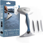 GLEENER Battery-Free Fabric Shaver & Lint Brush | Ultimate Fuzz Remover Sweater Comb | Lint Remover and Depiller for Clothing & Furniture (Slate Blue in Carton Box)
