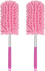 Mini Duster for Cleaning, 360° Bendable Hand Dusters with Extension Pole, Washable Small Duster for Car Interior, Office, Furniture