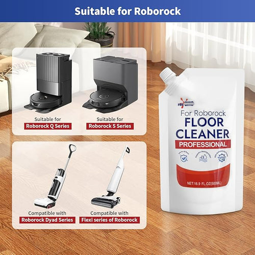 1 Pack Original Scent Floor Cleaning Solution - For Roborock Robot Vacuum & Mop, Deep Cleans Hard Floors, Works With All Mopping Robot Vacuums