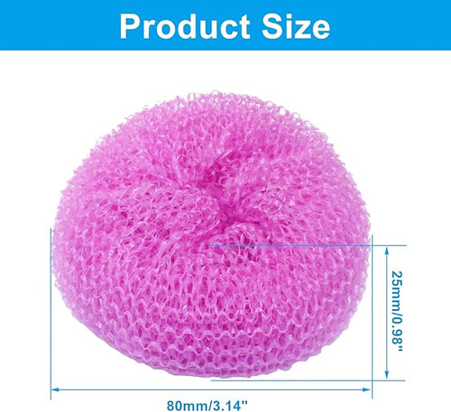 15 Pcs Plastic Dish Scrubbers, Nylon Scouring Pad Mesh Pot Scourers(Yellow+Pink+Orange)