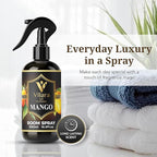 Vilara US Room Spray Freshener – Long-Lasting Luxury Perfume Scent, Linen & Fabric Spray for Bedding, Furniture, Home & Bedroom Aromatherapy – 16.9 fl oz (Mango Pack 3)