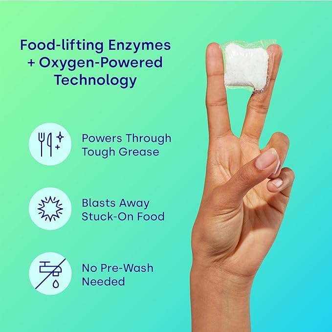 Dropps UltraWash Dishwasher Detergent Pods, Unscented (120 Ct) - Free & Clear | Cuts Grease & Stuck-On Food | Sparkling Dishes & Glasses | Residue-Free | Clean Ingredients | Plastic Free Packaging