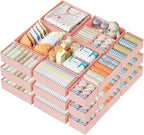 DIMJ Drawer Organizer Clothes Storage - 24 Pack Baby Dresser Organizer for Nursery, Foldable Closet Drawer Organizer Bins for Bedroom Organization, Fabric Storage Dividers for Socks, Underwears, Bras
