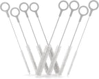 Heavy Duty Cleaning Brushes Set of 8 - Extra Long Straw Cleaners for Metal and Plastic Reusable Drinking Straws, to Clean Small Spaces, Sippy Cups, Water Bottles - Sturdy Hard Brush Bristles