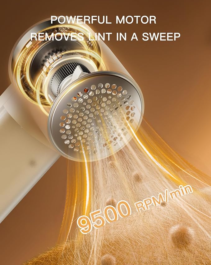 Electric Lint Remover and Fabric Shaver, Rechargeable Clothes Shaver for Sweater Furniture Couch, 3-Speed Pill Remover Defuzzer to Remove Fuzz Pilling from Blanket Jacket