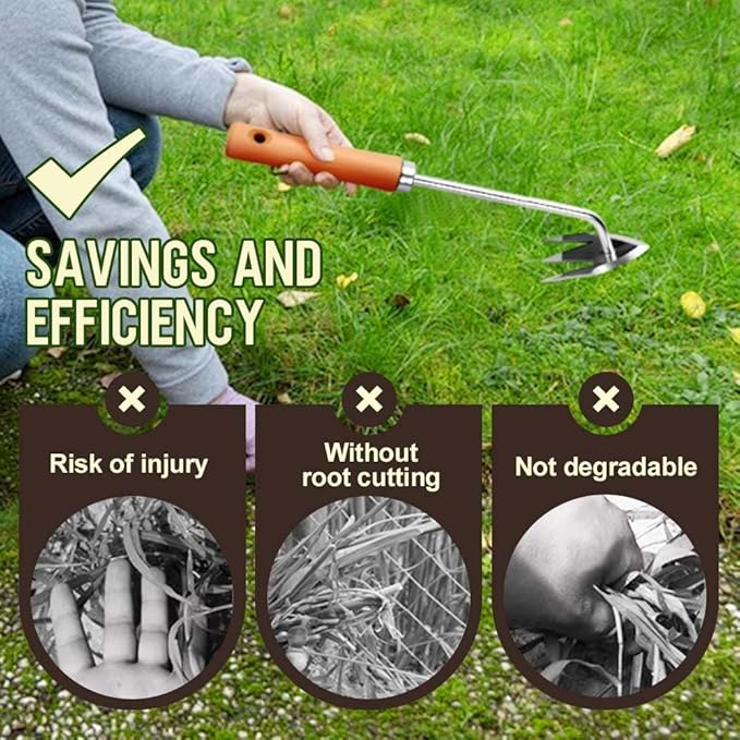 Weed Puller Tool，2026 New Weeding Artifact Uprooting Weeding Tool Weed Remover Tool Manganese Steel Weed Pulling Tool Manual Weeders Tool for Garden (A+B-2PCS)