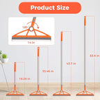 2-in-1 Air Broom, 180° Rotating 54 Inch Adjustable Silicone Rubber Broom Includes 2 Scraping Strips, Sweep and Silicone Tools with Long Handle for Cleaning Bathrooms,Glass,Tiles,Pet Hair