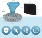 Cast Iron Scrubber | Dish Scrub Brush | 316 Cast Iron Cleaner Chainmail Scrubber for Pan Skillet Cleaner - Dish Scouring Pad Dishwasher Safe Cleaning Kit, Blue
