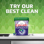 Cascade Platinum ActionPacs + Dishwasher Cleaner, Dishwasher Detergent Pods, Fresh, 48 Count