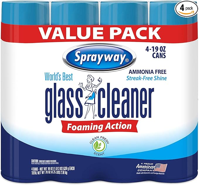 Sprayway Glass Cleaner - 4/19oz cans