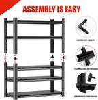 OLLRRACT Heavy Duty Garage Shelf – 5 Shelf Storage Shelving Rack Organizer for Home, Workshop, or Utility Spaces, Metal Shelving Unit for Maximizing Garage Storage 16" D x40 W x78 H