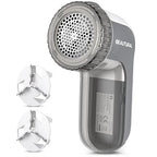 BEAUTURAL Fabric Shaver and Lint Remover, Sweater Defuzzer with 2-Speeds, 2 Replaceable Stainless Steel Blades, Battery Operated, Remove Clothes Fuzz, Lint Balls, Pills, Bobbles Gray