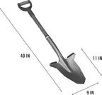 Spear Head Spade SHFD3 40" Teal Garden Spade Shovel - Gardening Shovel with a 9" x 11" Beveled Blade, Steel-Reinforced Fiberglass Long Handle & Cushioned D-Grip - Digging Spade for Planting