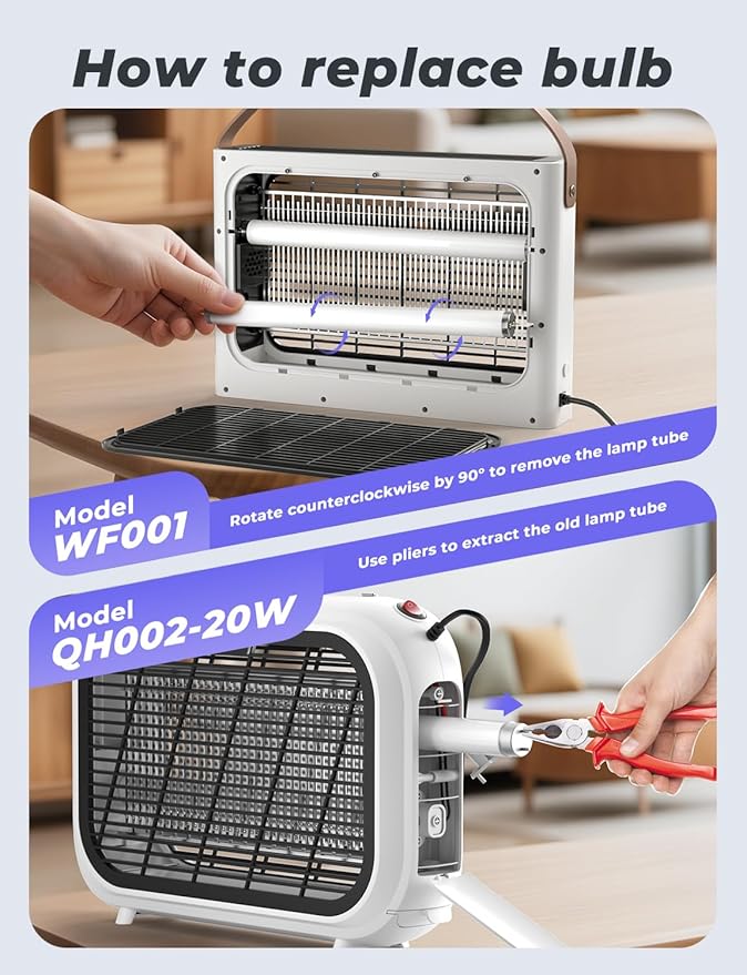 YISSVIC Replacement Bulb T8F10W BL 10W for Bug Zapper Outdoor Indoor Compatible for 20W Bug Zapper, 13 Inch 365-nm Black Light (Replacement Bulb T8)