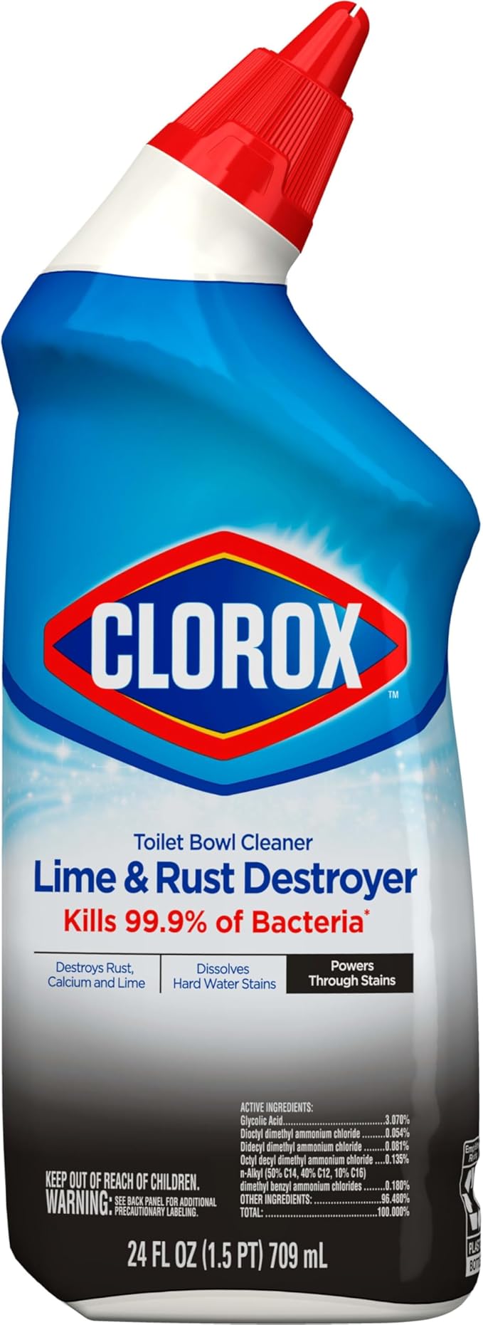 Clorox Toilet Bowl Cleaner Lime & Rust Destroyer 24 Ounces (Package May Vary) (Pack of 2)