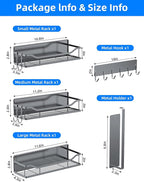 Multifunctional Magnetic Shelf for Washing Machine, Refrigerator, Microwave, and Any Metal Surface, Powerful Magnetic Shelves Include Magnetic Paper Towel Holder, Unique Hollow Design (5 pcs - Grey)