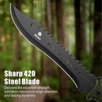 REAT Machete Knife with Shaeth,15" Lightweight Garden Tools Knife,Ergonomic No-Slip Handle, Machetes for Bushcraft, Outdoor Hunting, Garden Cutting Trees and Yard Work