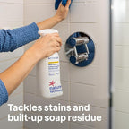 ATTITUDE Shower & Tile Cleaner Spray, EWG Verified, Bathroom Cleaner Removes Soap Scum & Grime, Plant-Based & Vegan, Citrus Zest Scent, 27.1 Fl Oz