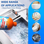 Liapu 2pcs Liquid Plumber Drain Cleaner, Drain Clog Remover, Kitchen Strength Hair Eliminator Gel Clog Remover Bathroom Cleaning Supplies for All Septic Systems And Pipes